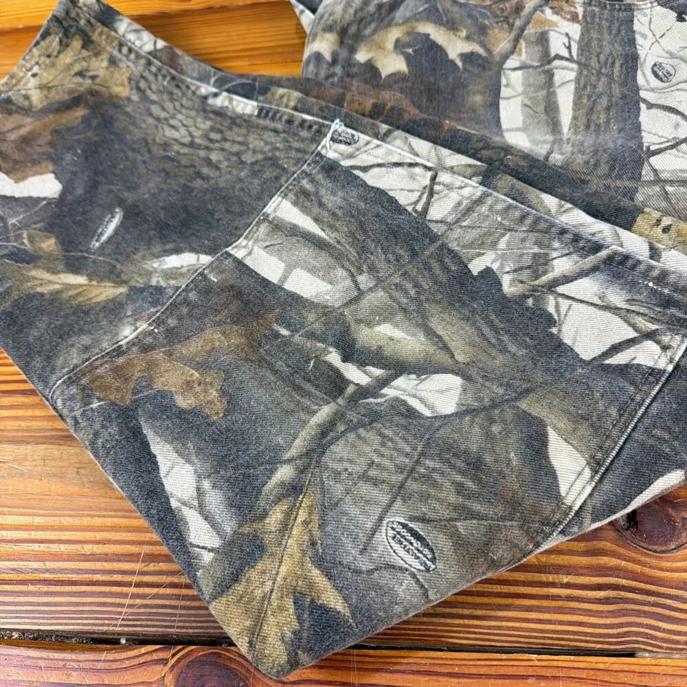 Vintage 90s Wrangler Real Tree Camo Pants Double Knee Straight Leg Men’s 40x30